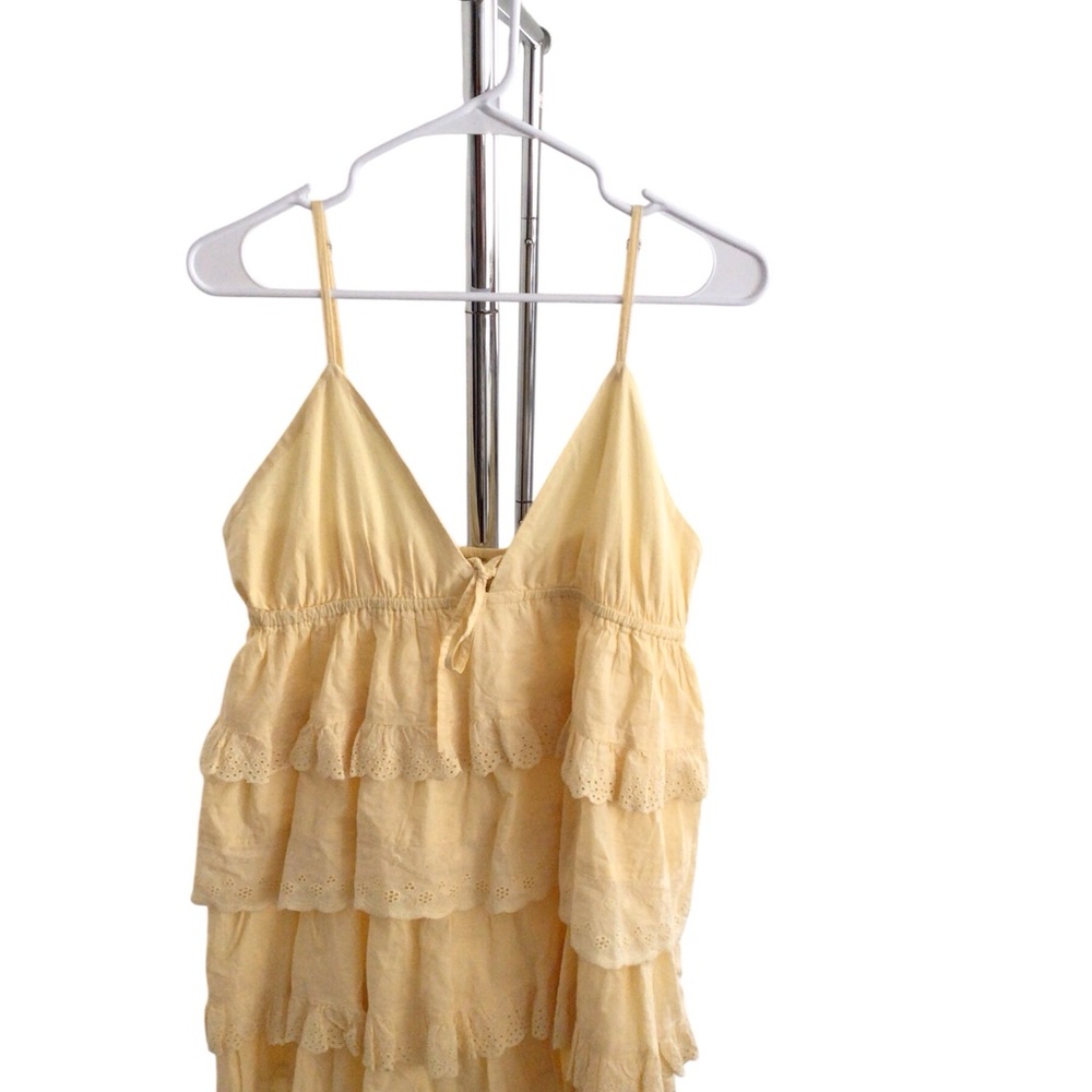Twik, Simons Yellow Tiered Lace Top